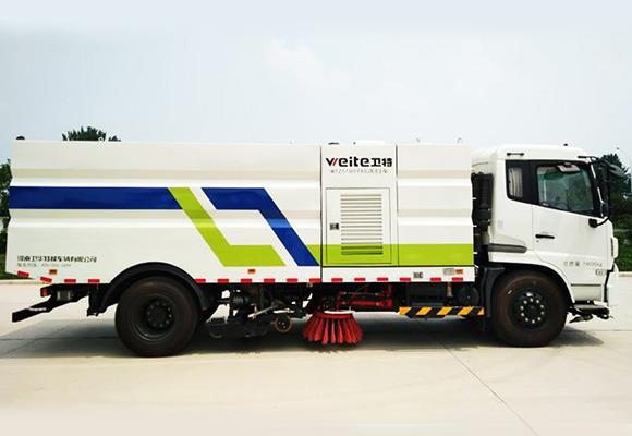 Spazzino stradale e lavaggio camion